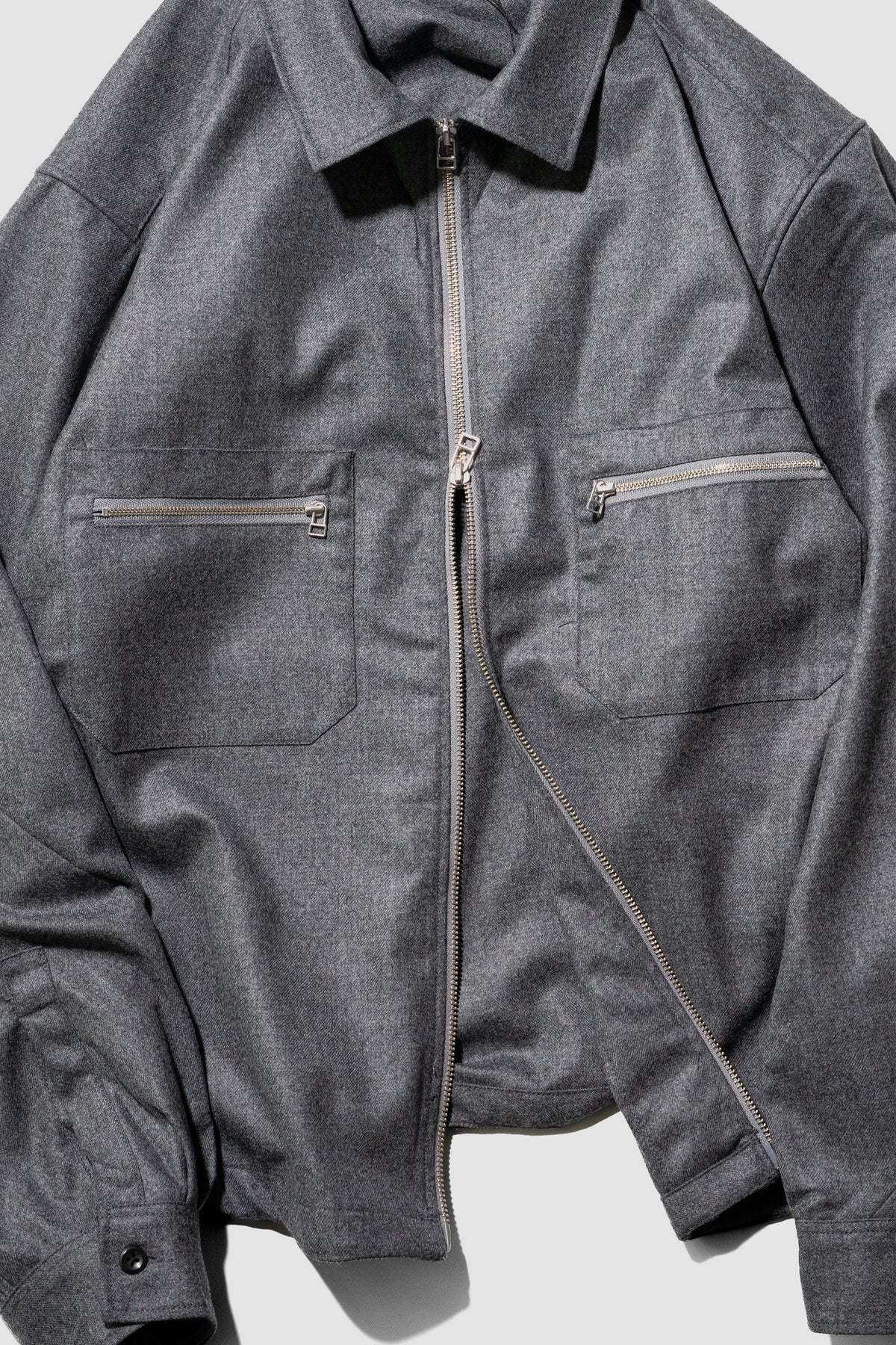 Afiit / WOOL ZIP SHIRT   "GRAY"