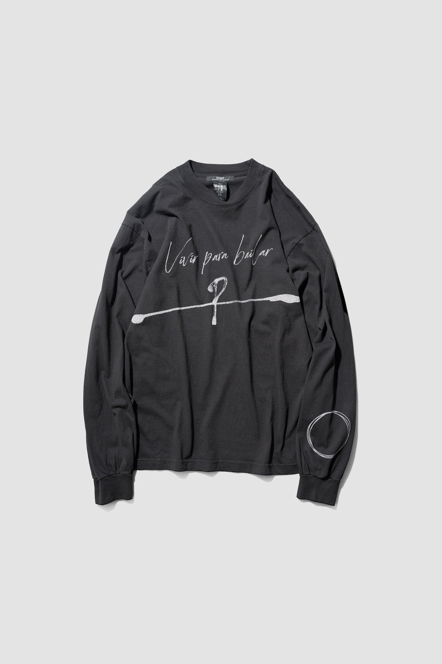 ESSAY/ Oversized Garment Dye L/S T-Shirt "DANCE"