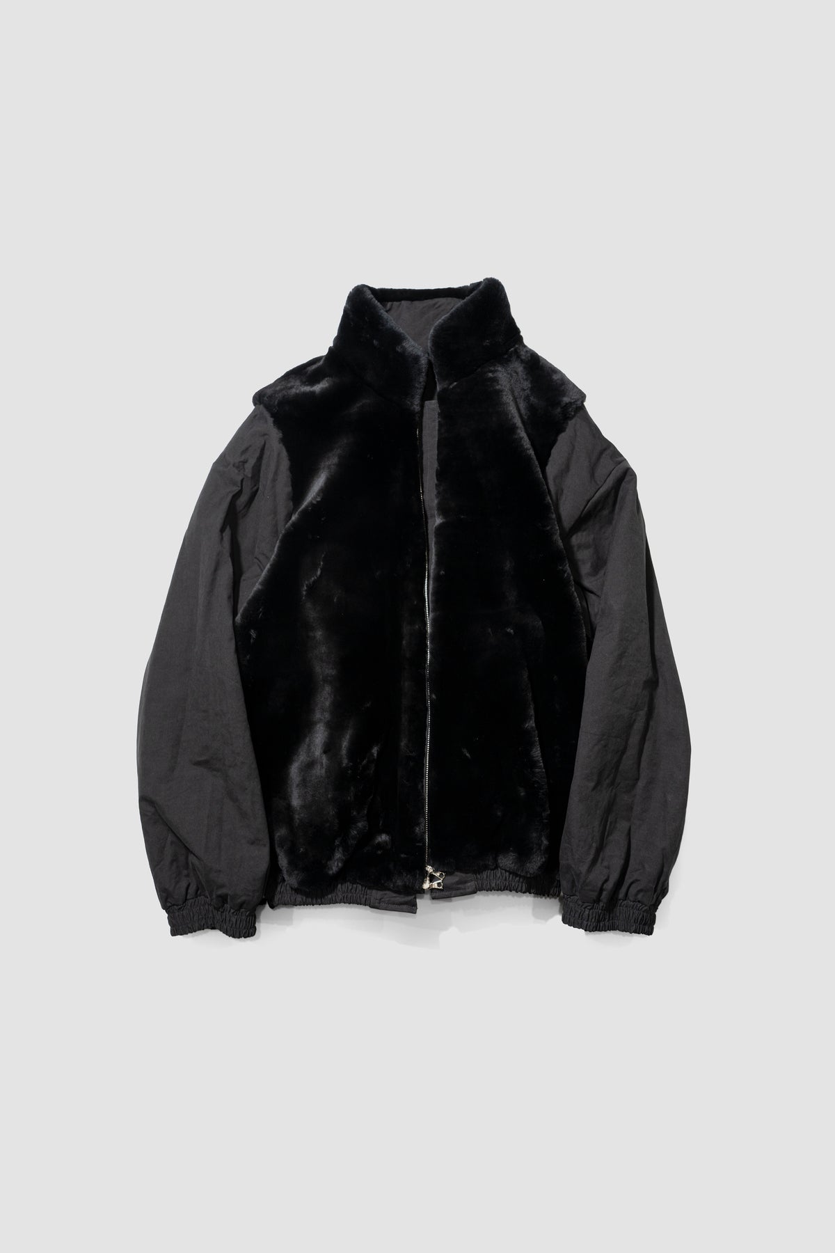 ssstein/ MOUTON INNER REVERSIBLE PADDED JACKET "BLACK"