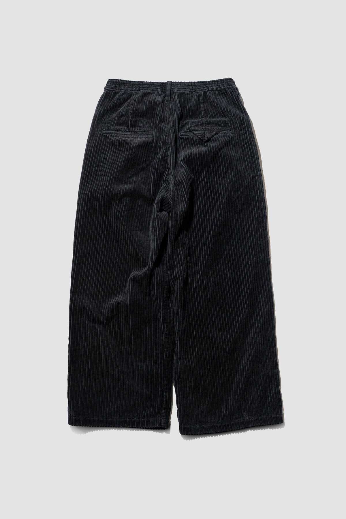 ANCELLM / CORDUROY WIDE SLACKS "BLACK"