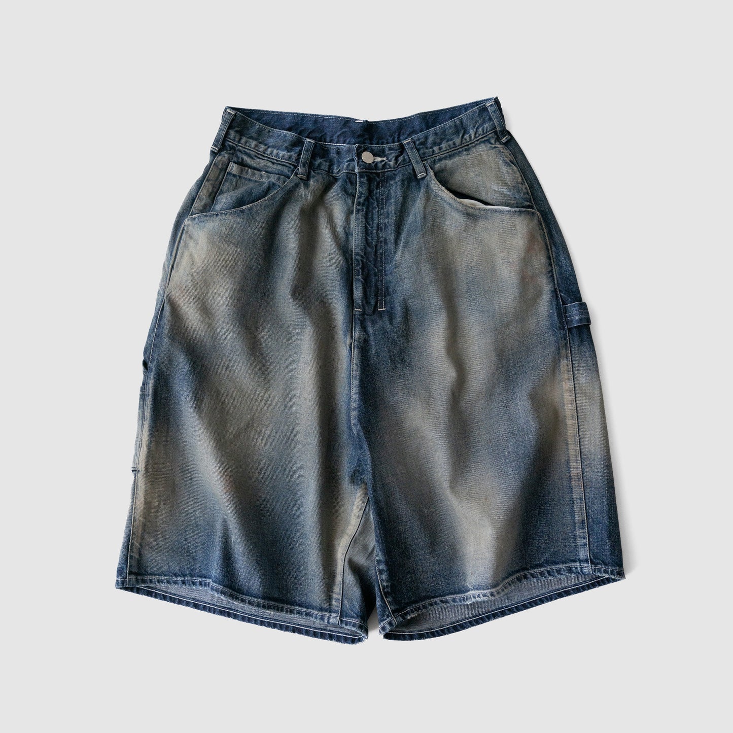 ANCELLM / DENIM PAINTER SHORTS "INDIGO"