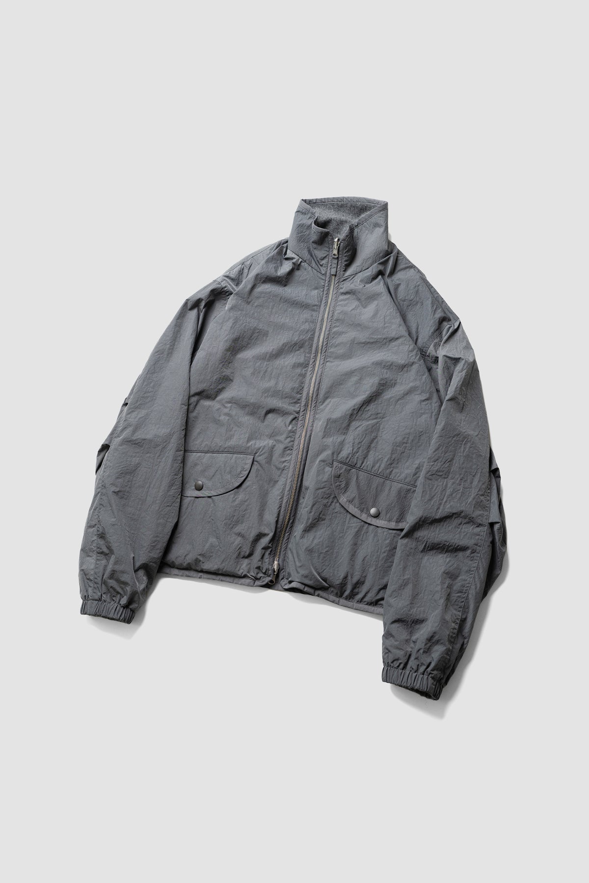 YOKE/ Wool Cashmere Fleece Reversible Blouson "Gray"