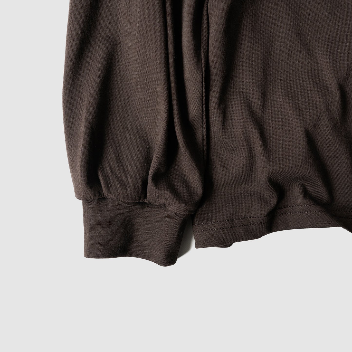 ssstein/ SUVIN COTTON BASIC LS TEE "DARK BROWN"
