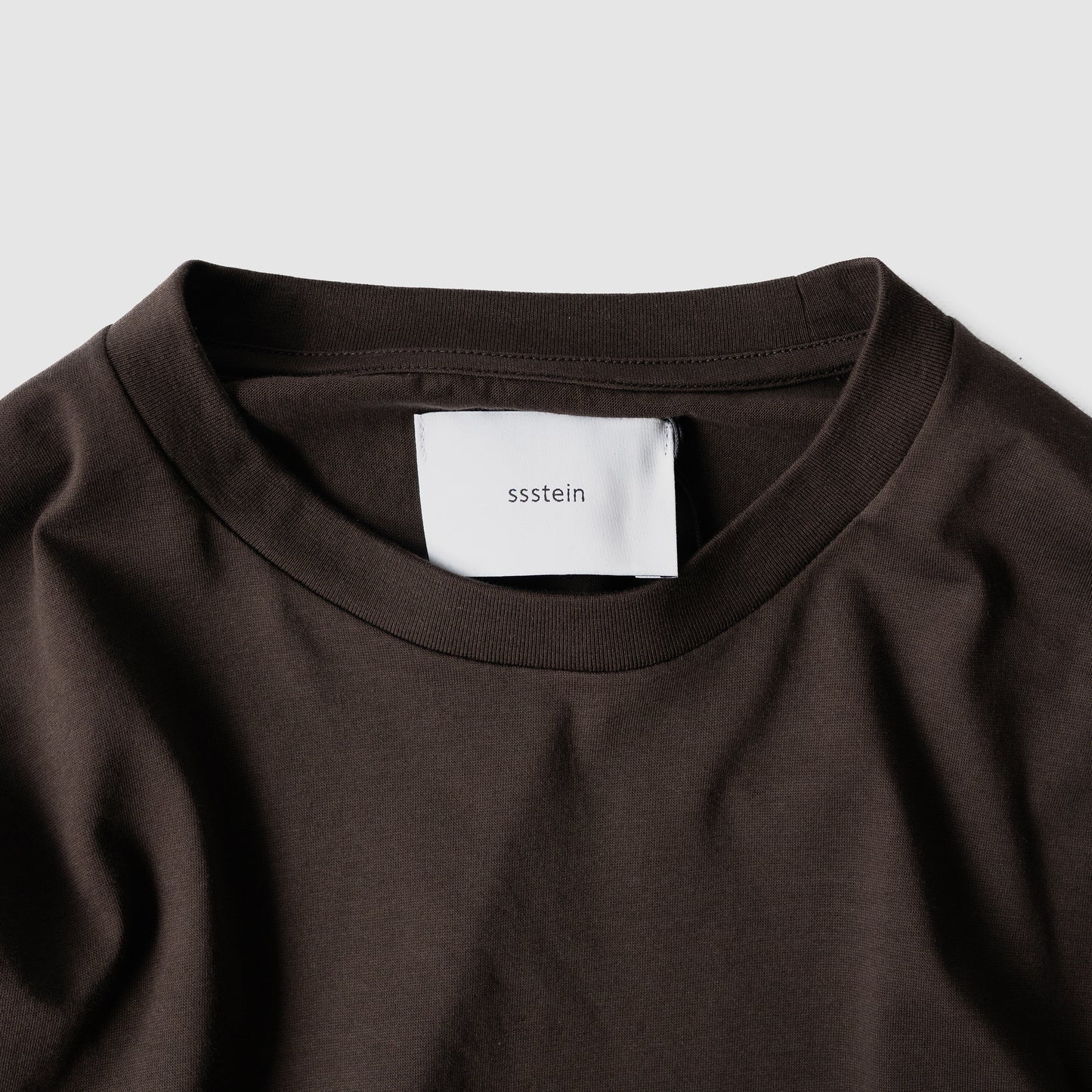 ssstein/ SUVIN COTTON BASIC LS TEE "DARK BROWN"