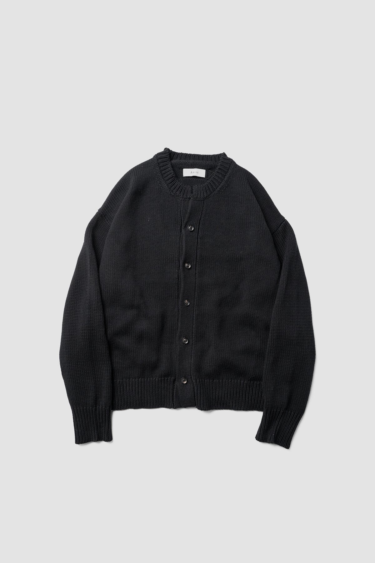 Afiit / CREW NECK CARDIGAN   "BLACK"