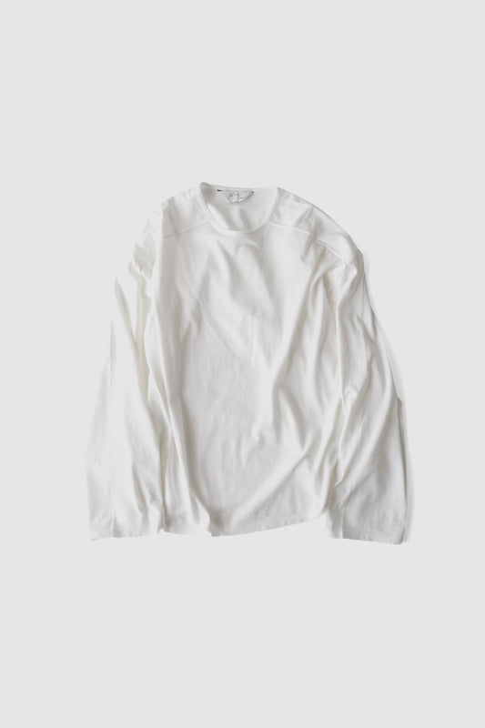 ANCELLM / C/R LS T-SHIRT "WHITE"