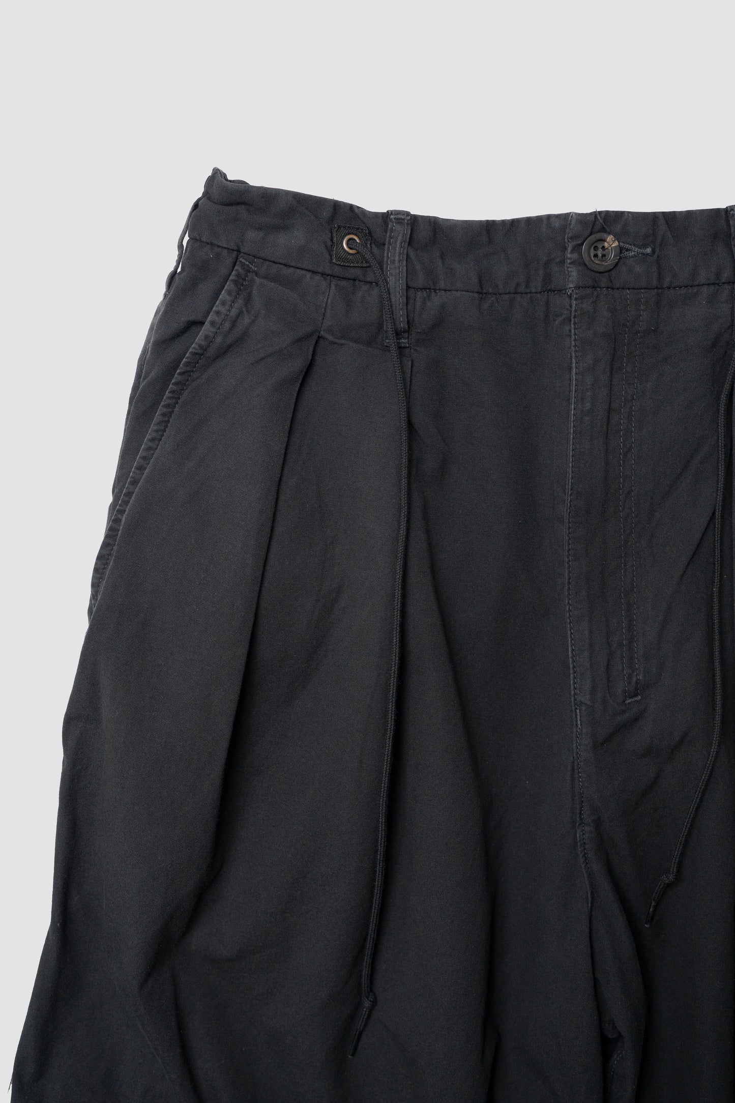 ANCELLM / POPLIN CARGO PANTS "BLACK"