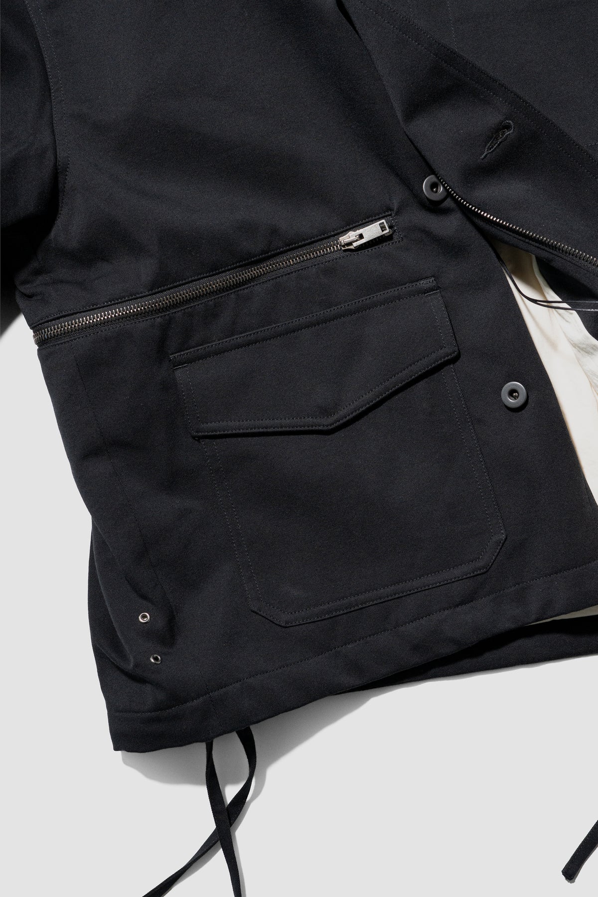 VUJA DÉ / Teo Utility Jacket in Cotton/Cashmere/Silk "Black"