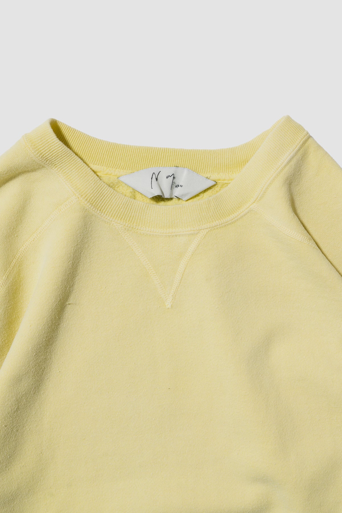 ANCELLM / FLEECE-LINED SWEAT SHIRT "YELLOW"