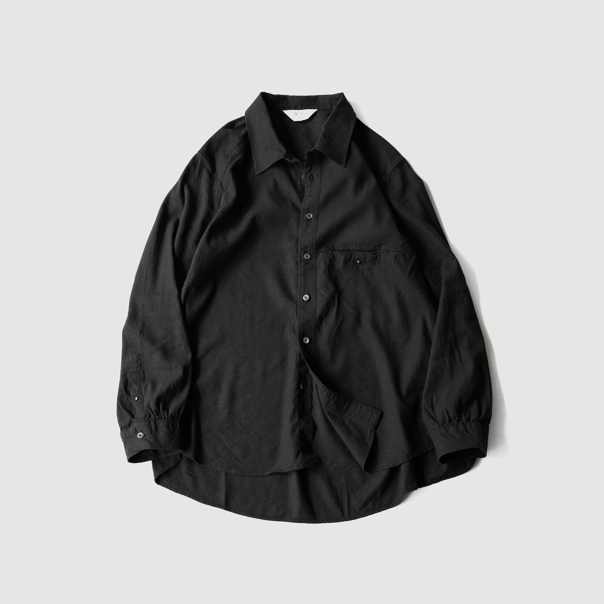 く*ん様 2025 ancellm black shirt サイズ2 ANCELLM(アンセルム) / L/S NEP BOXY SHIRT 