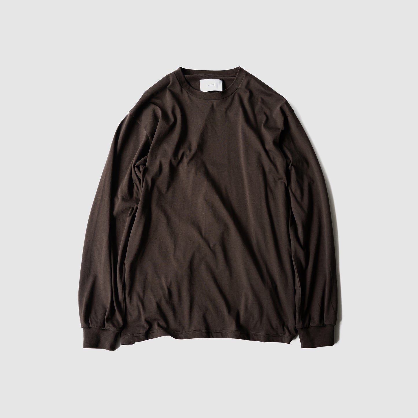 ssstein/ SUVIN COTTON BASIC LS TEE "DARK BROWN"