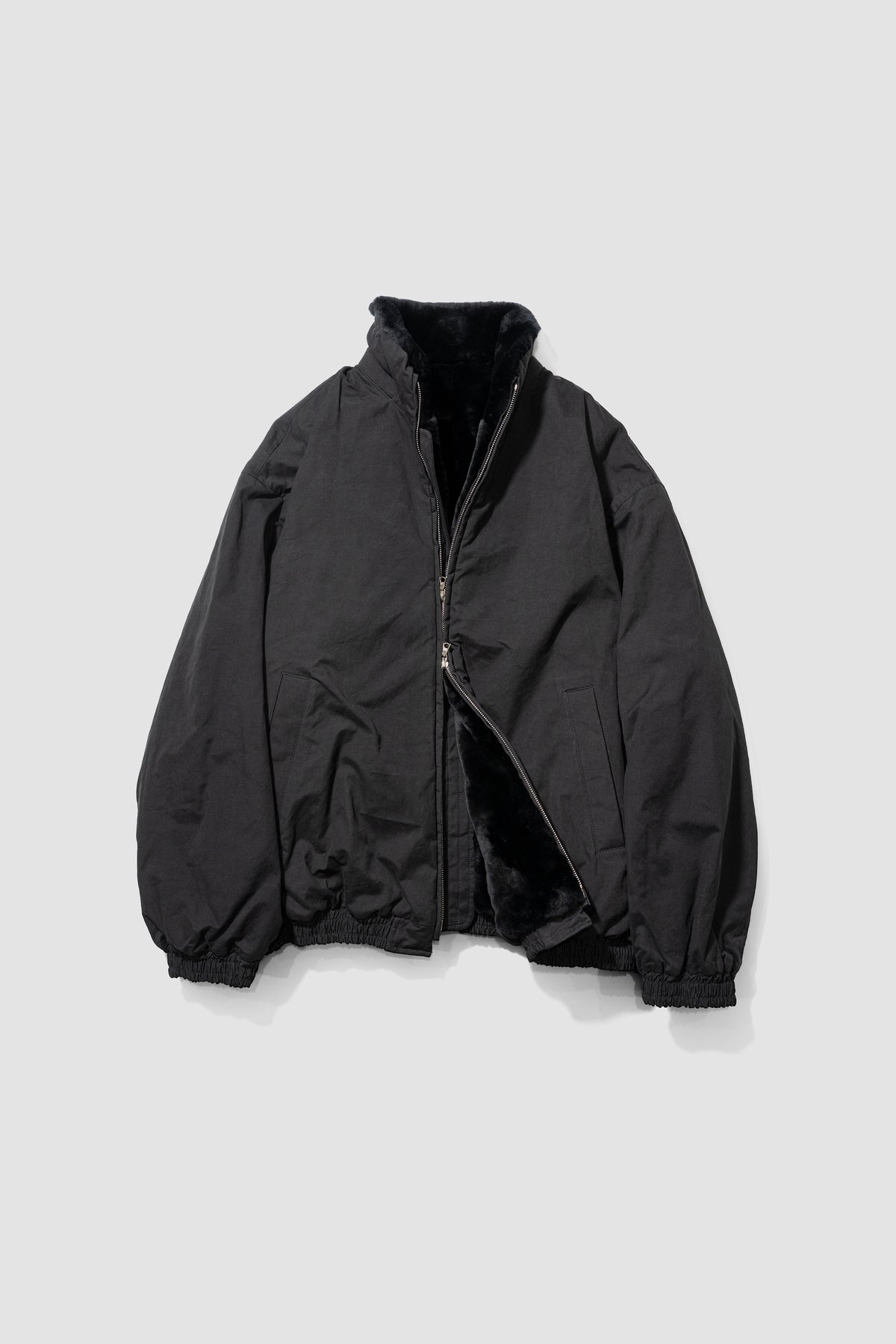 ssstein/ MOUTON INNER REVERSIBLE PADDED JACKET "BLACK"