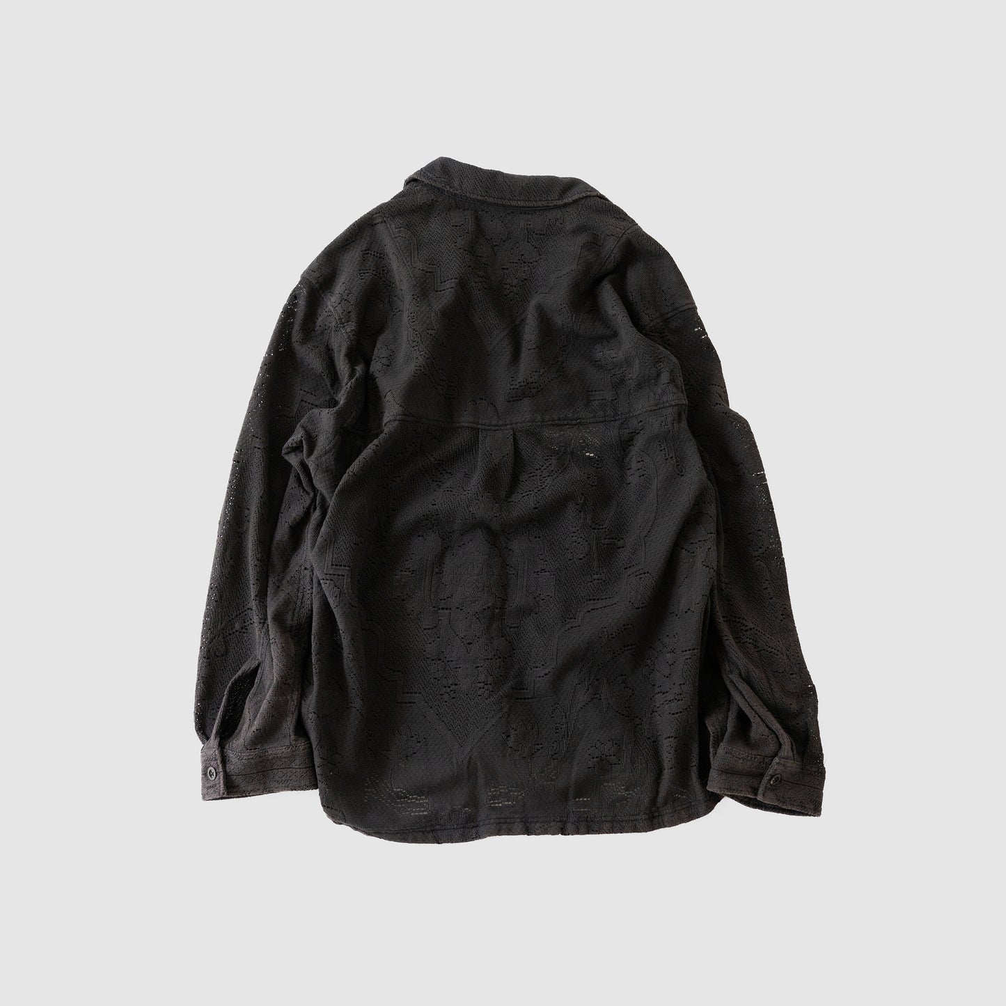 ANCELLM / AGING LACE WORK SHIRT "BLACK"