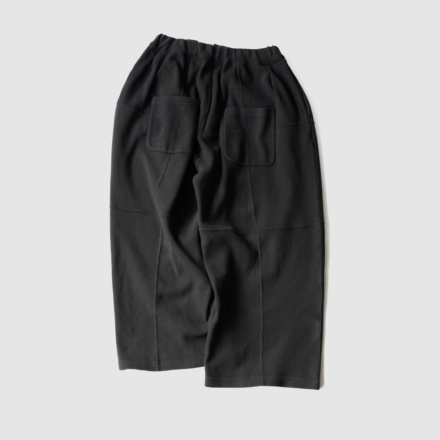 ANCELLM / SMOOTH PANEL WIDE SLACKS "BLACK"