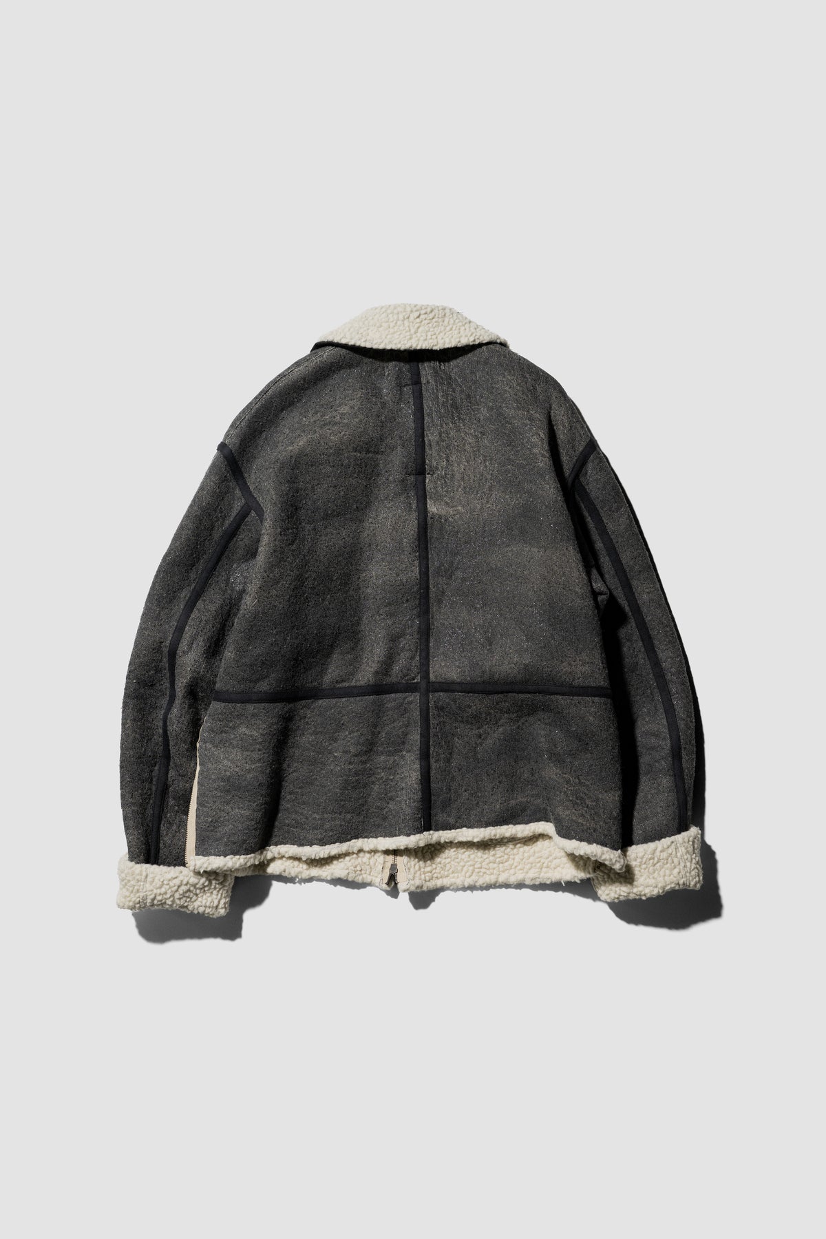 ANTHEM A/ CRACK WOOL BOA BOMBER JACKET "Carbon"