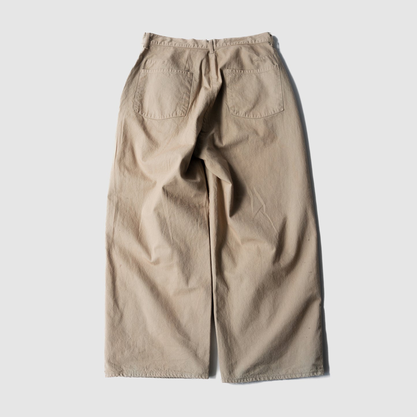 ANCELLM / DENIM WIDE SLACKS "SAND"