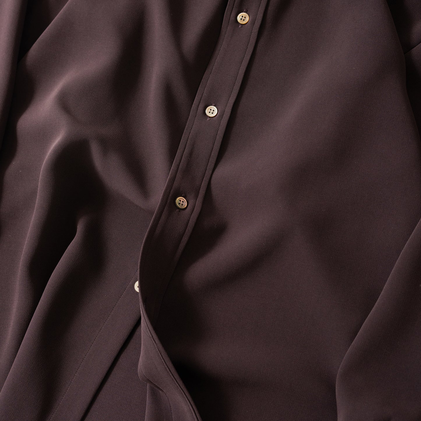 ROTOL/ Fluid Wide Shirt "BROWN"