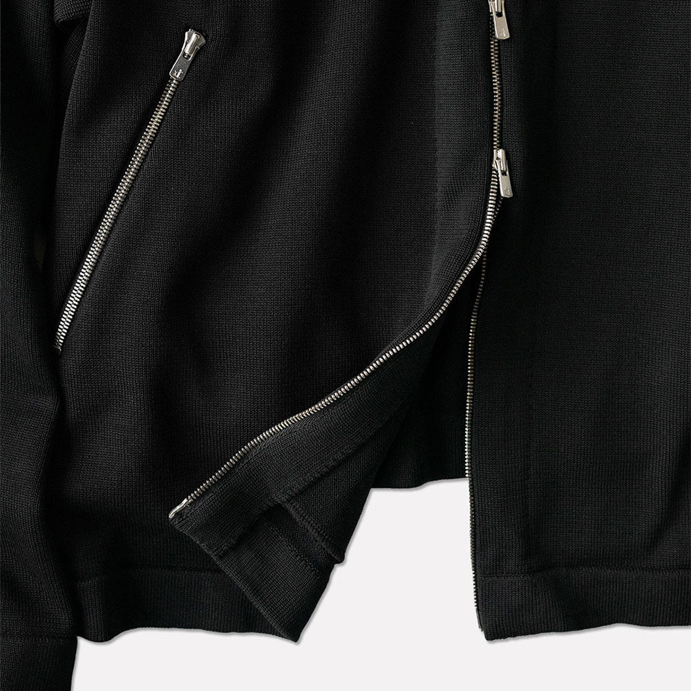 YASHIKI / -ex- Zip up knit blouson "BLACK"