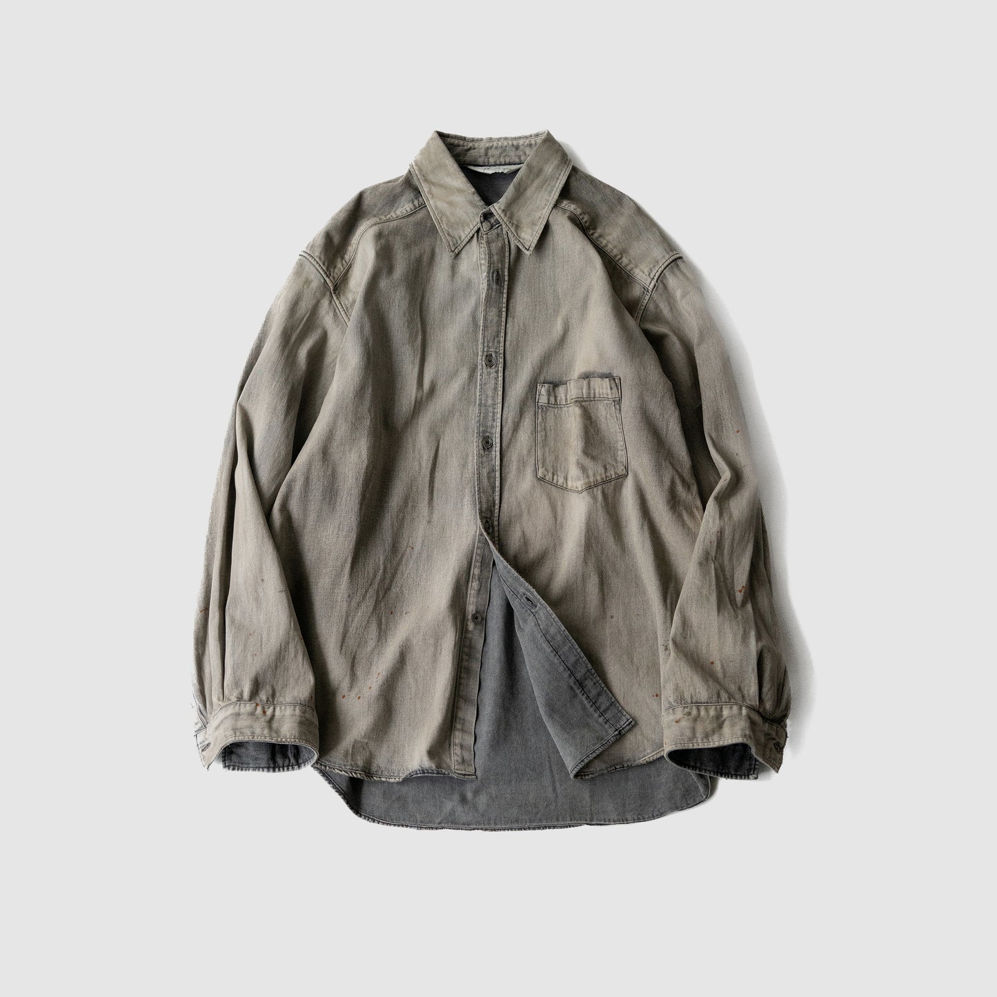 ANCELLM / DENIM DRESS SHIRT "BLACK"