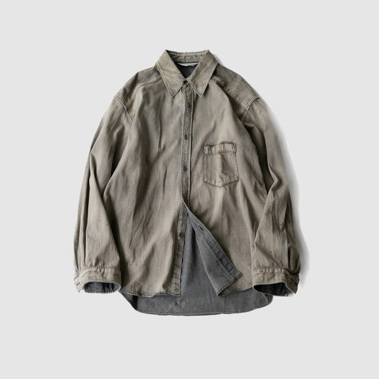 ANCELLM / DENIM DRESS SHIRT "BLACK"