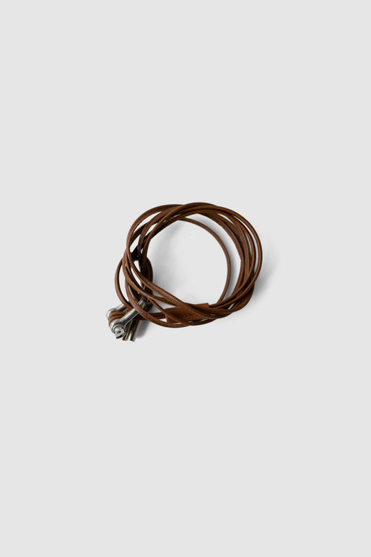 ANCELLM / LEATHER ROPE BRACELET "BROWN"