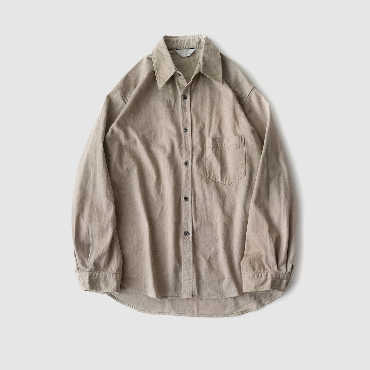 ANCELLM / DENIM DRESS SHIRT "SAND"