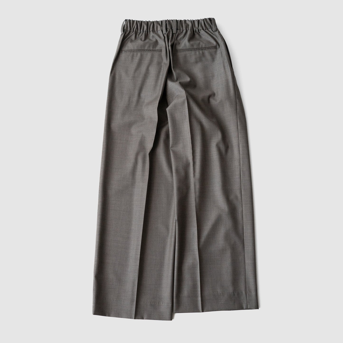 ssstein/ EXTRA FINE WOOL EASY LONG WIDE TROUSERS "GREIGE"