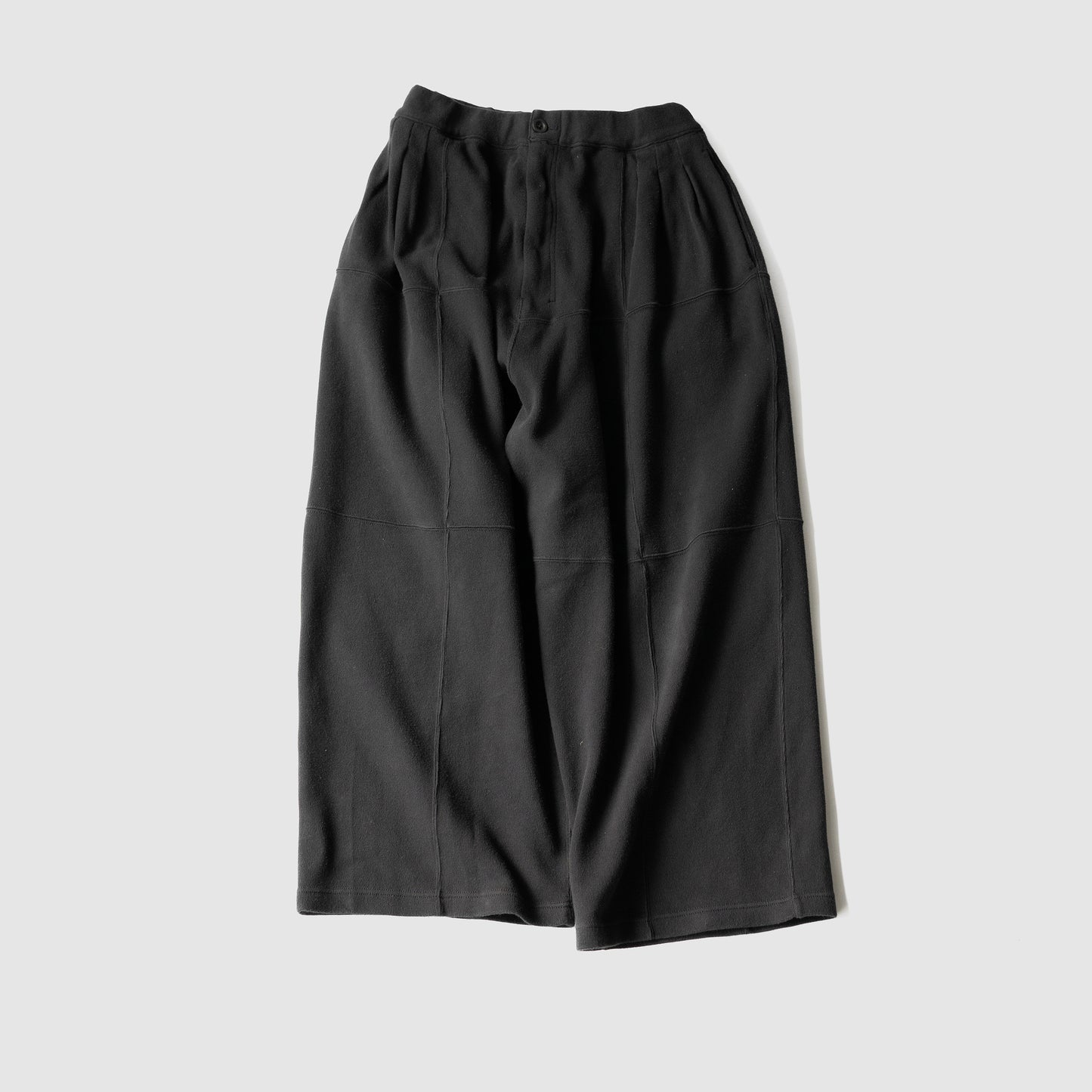 ANCELLM / SMOOTH PANEL WIDE SLACKS "BLACK"