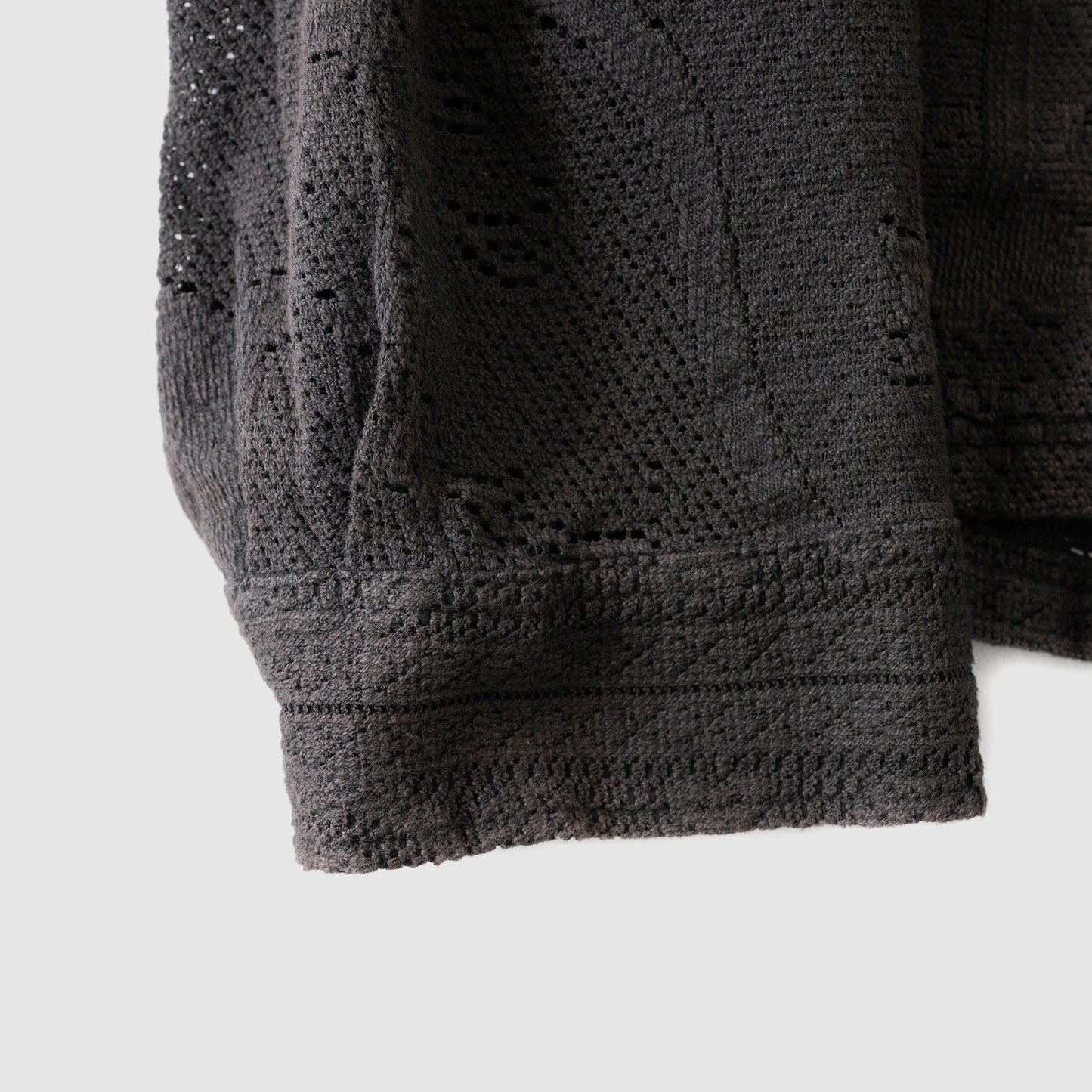 ANCELLM / AGING LACE WORK SHIRT "BLACK"