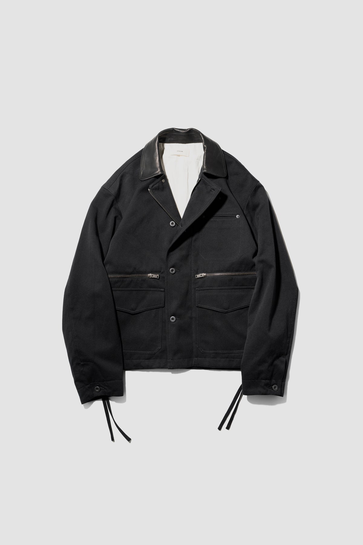 VUJA DÉ / Teo Utility Jacket in Cotton/Cashmere/Silk "Black"