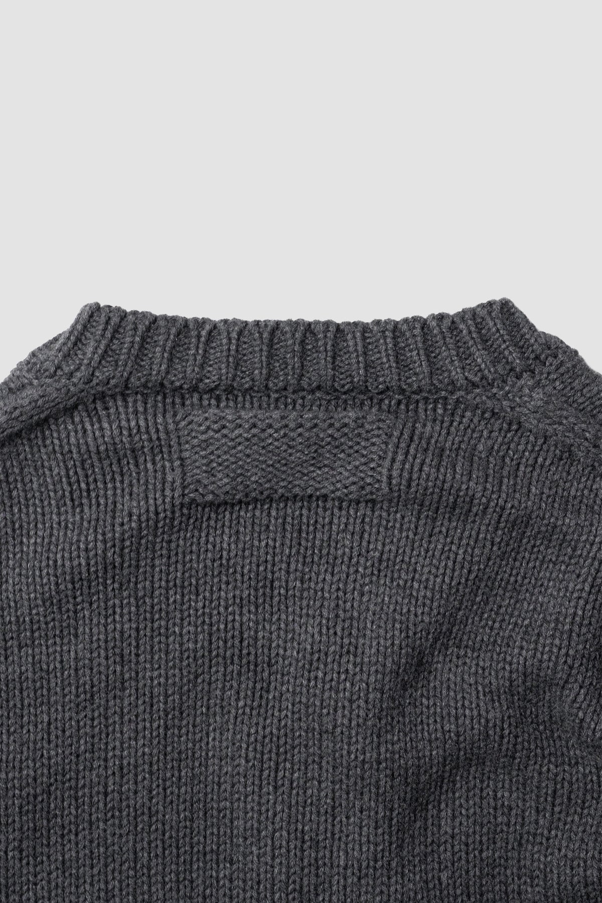 Afiit / CREW NECK CARDIGAN  "CHARCOAL"