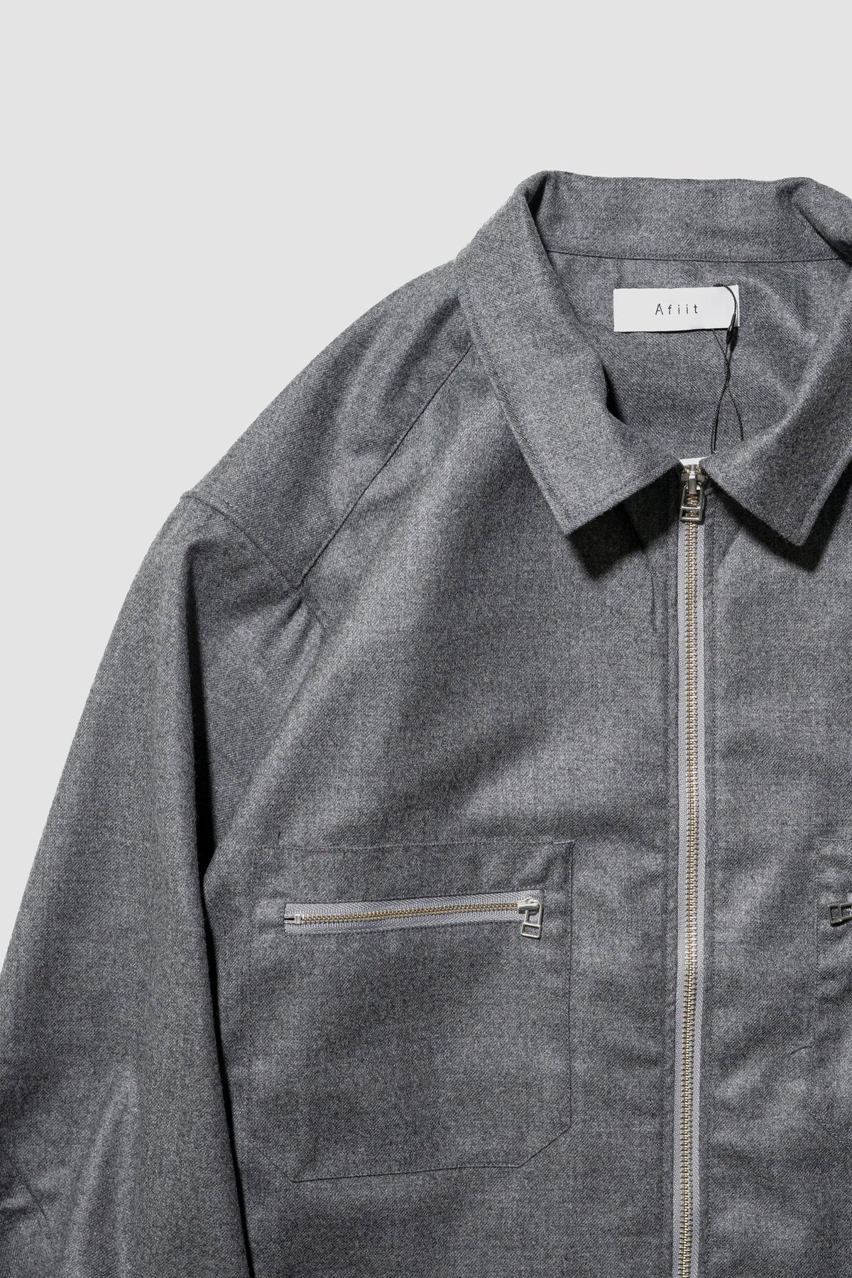Afiit / WOOL ZIP SHIRT   "GRAY"