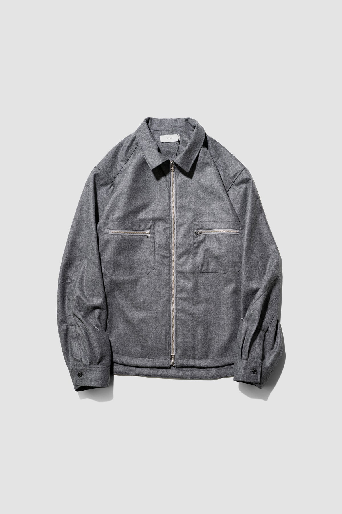 Afiit / WOOL ZIP SHIRT   "GRAY"