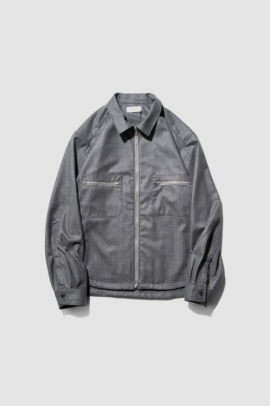 Afiit / WOOL ZIP SHIRT   "GRAY"