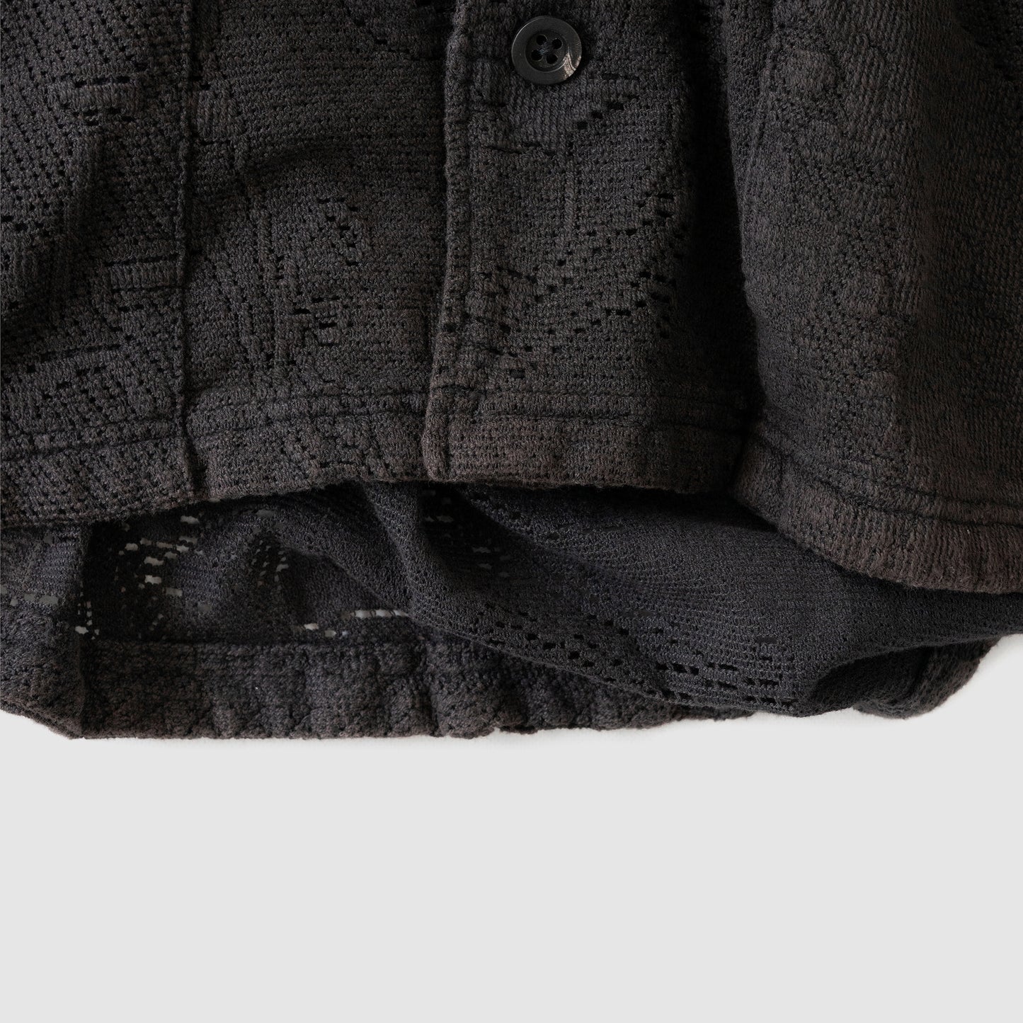 ANCELLM / AGING LACE WORK SHIRT "BLACK"