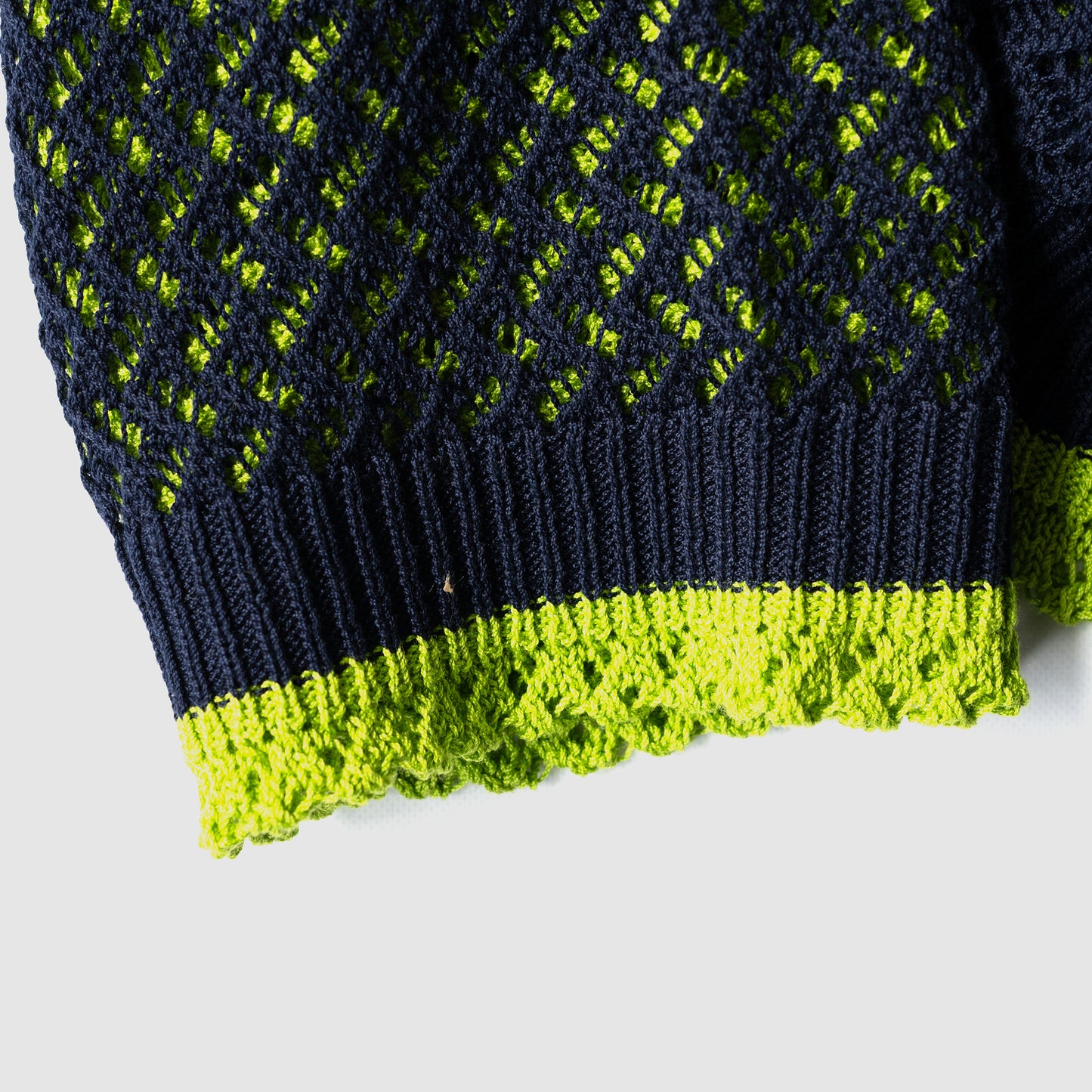 Kota Gushiken/ Inside Out 2 Layers Cardigan "Navy/Green"