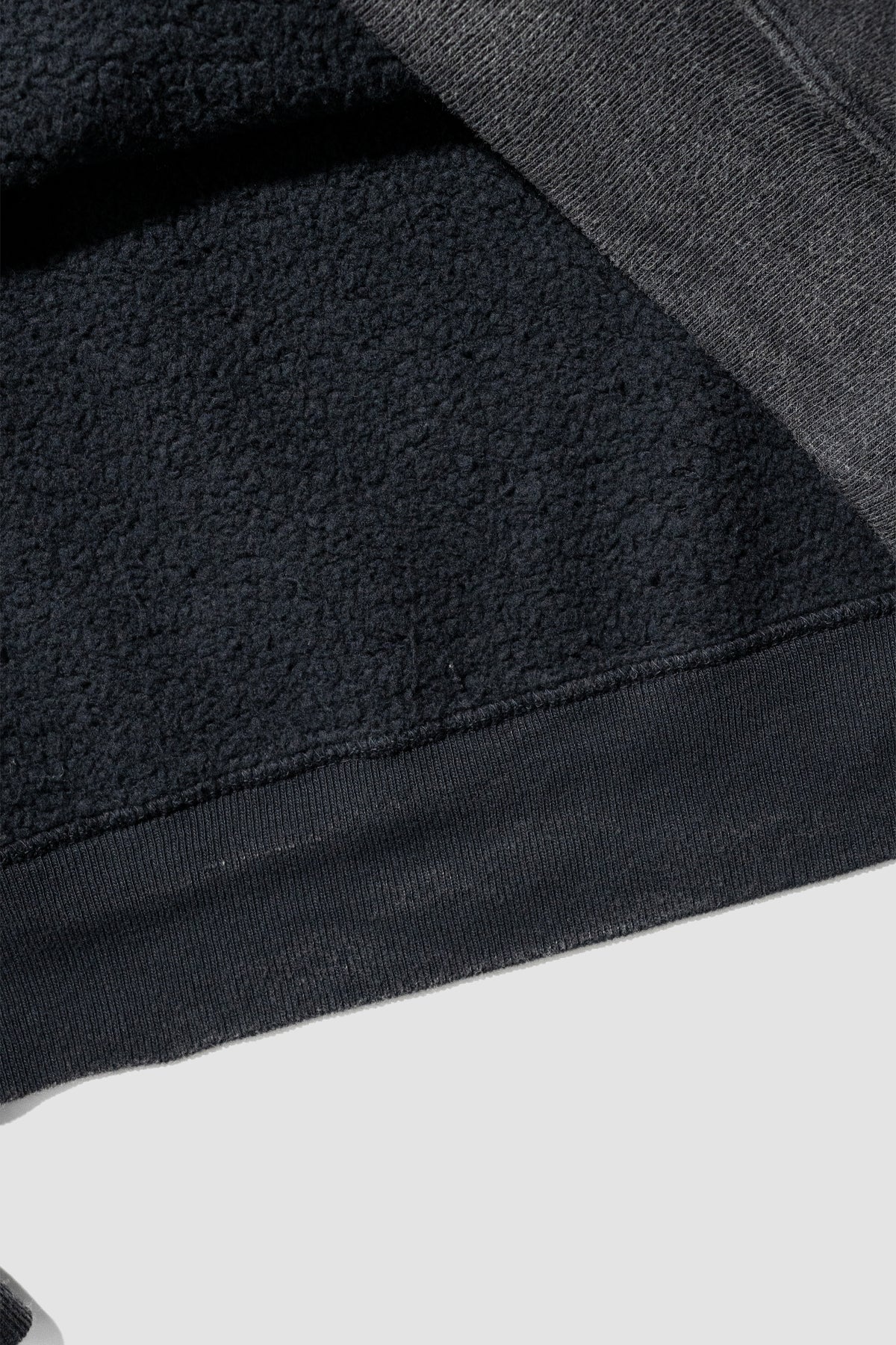 ANCELLM / FLEECE-LINED SWEAT HOODIE "BLACK"