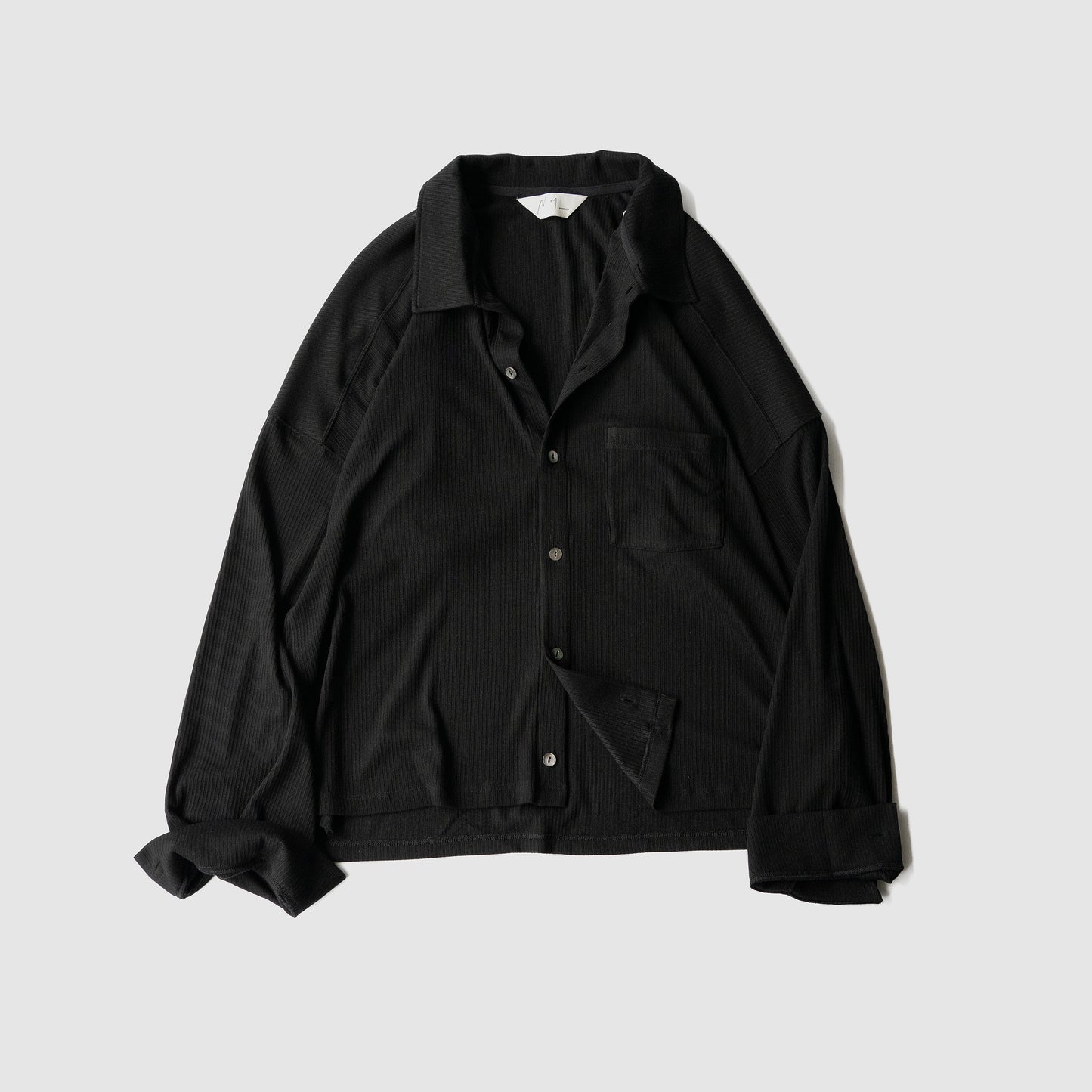 ANCELLM / CAS/SIL KIMONO KNIT SHIRT "BLACK"