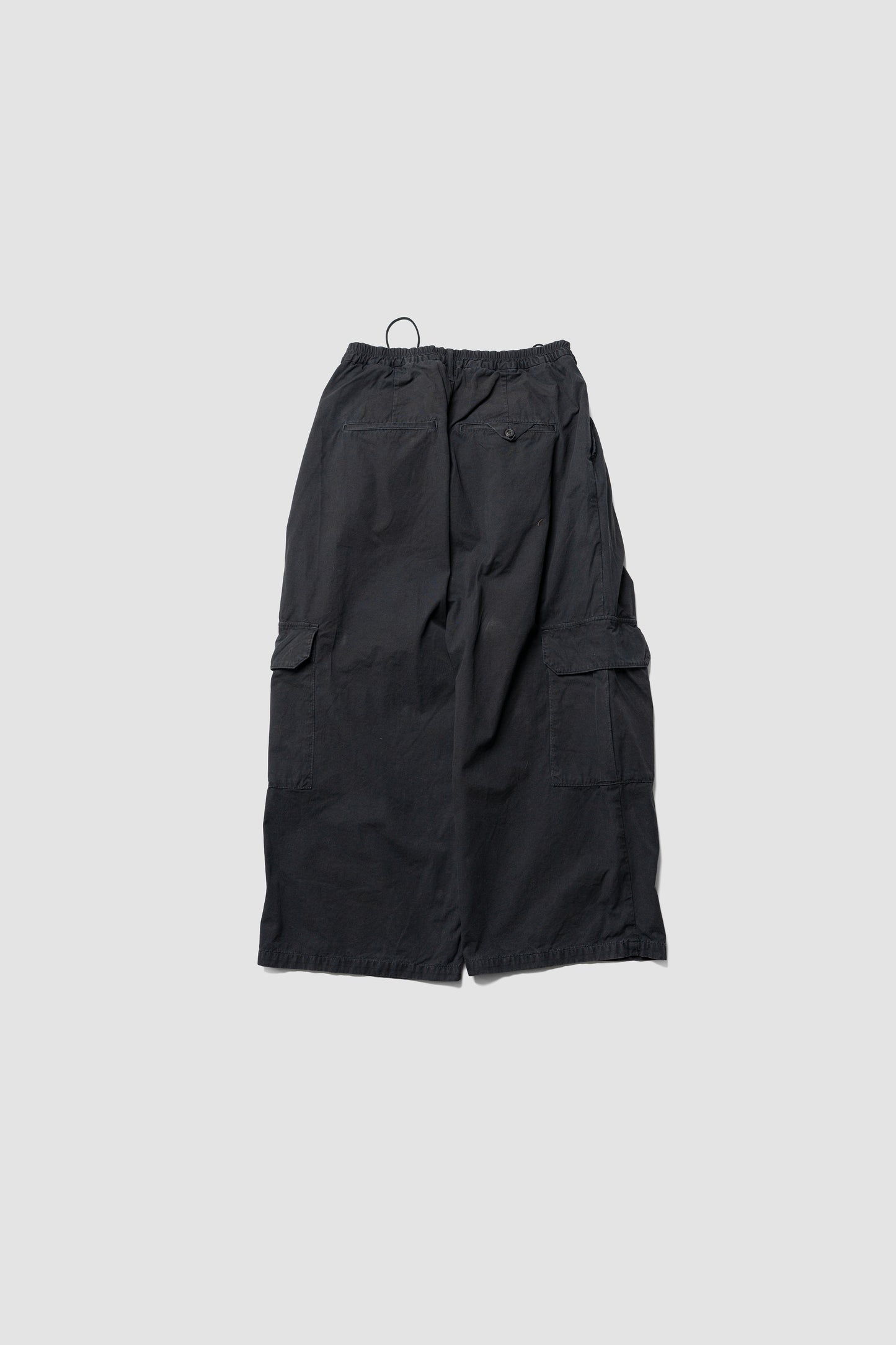 ANCELLM / POPLIN CARGO PANTS "BLACK"