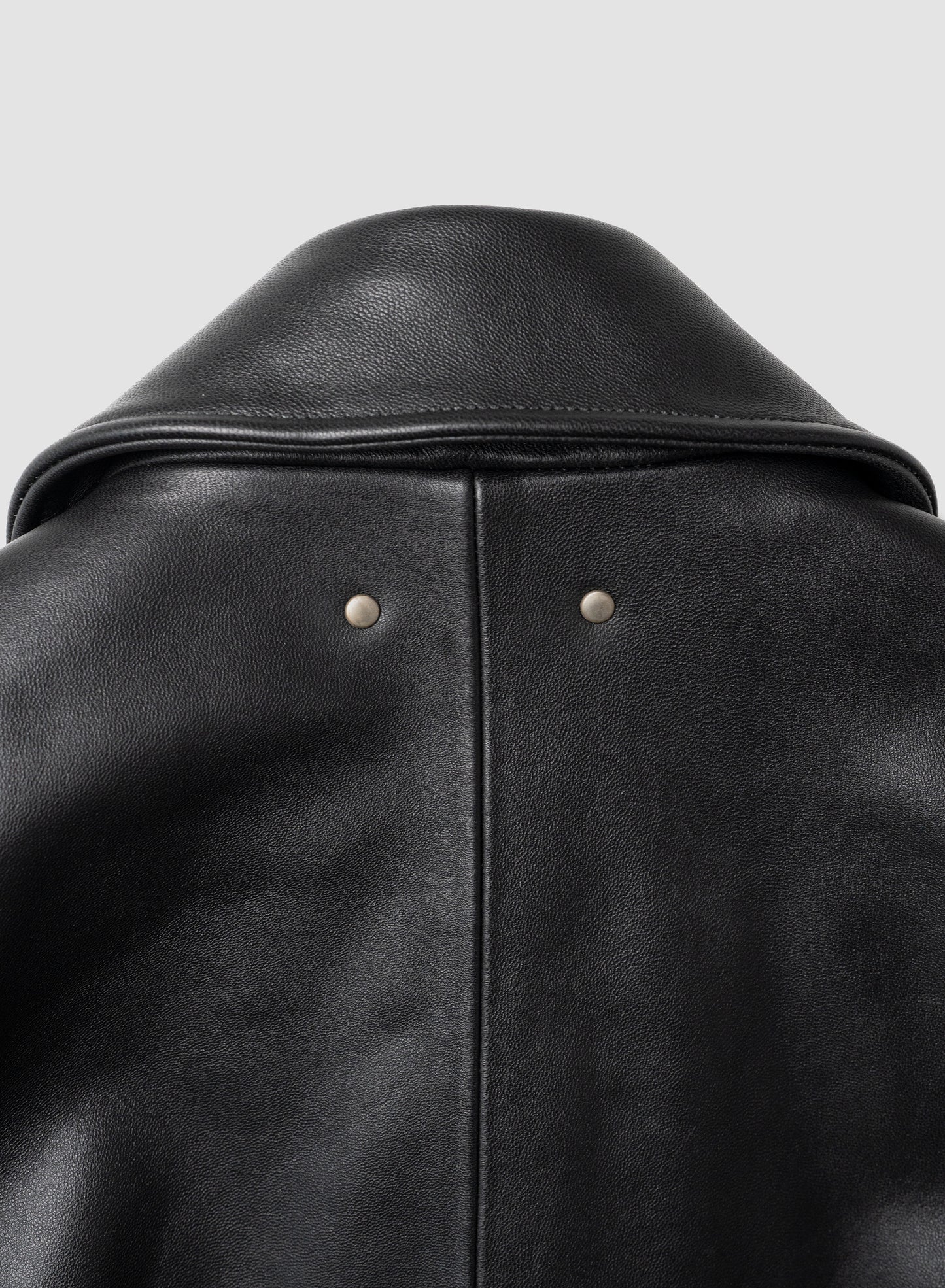 ssstein/ SHEEP LEATHER ZIP SHORT JACKET "BLACK"