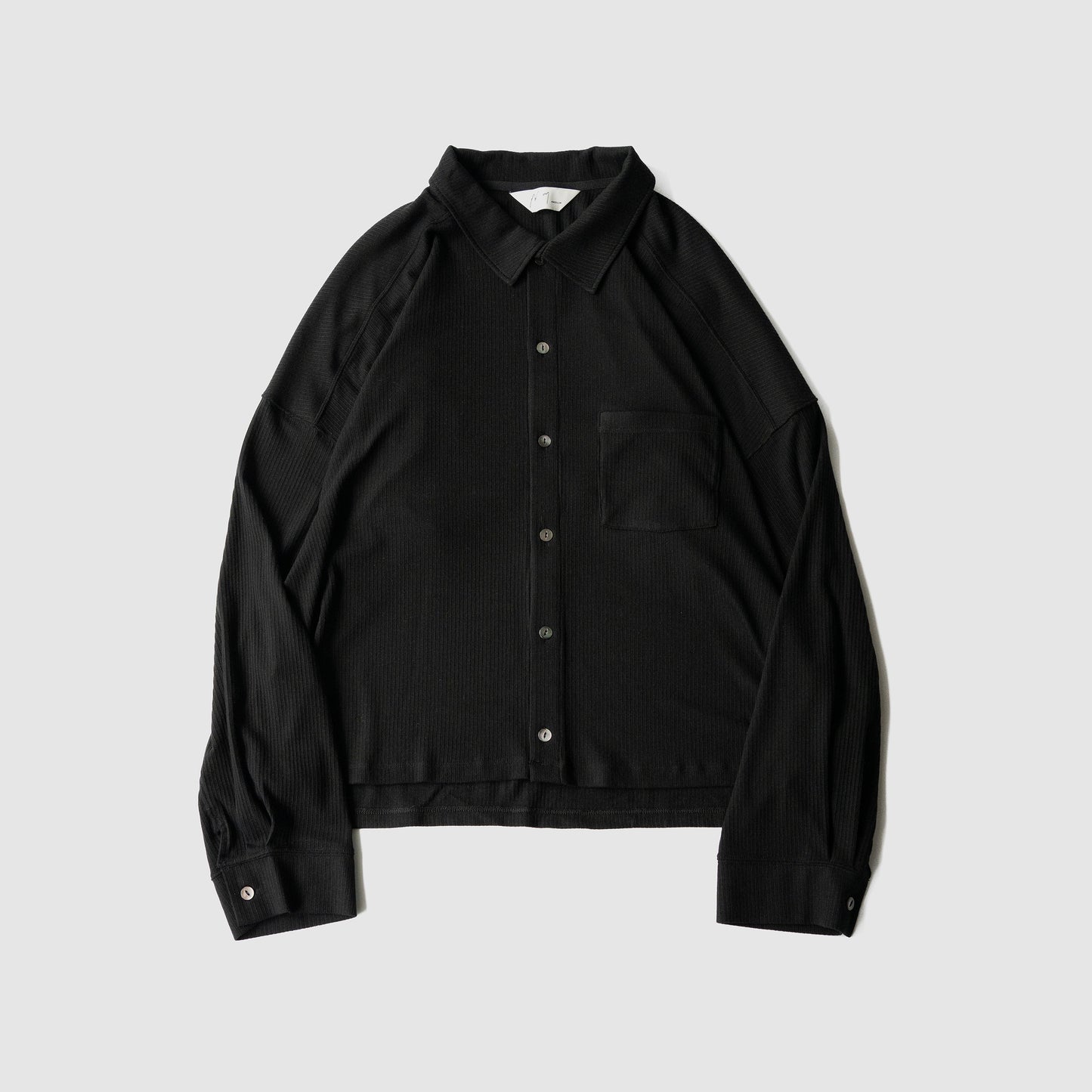 ANCELLM / CAS/SIL KIMONO KNIT SHIRT "BLACK"