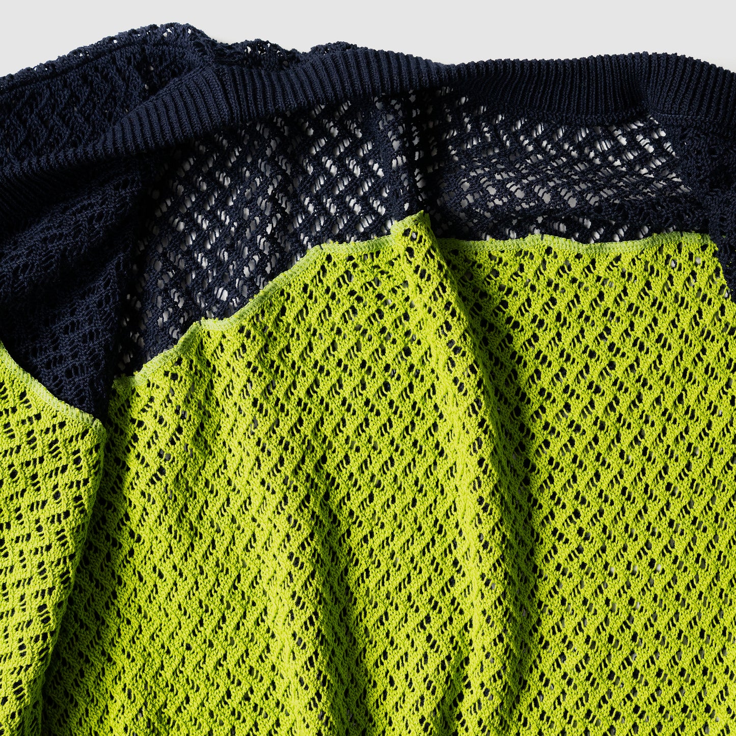 Kota Gushiken/ Inside Out 2 Layers Cardigan "Navy/Green"