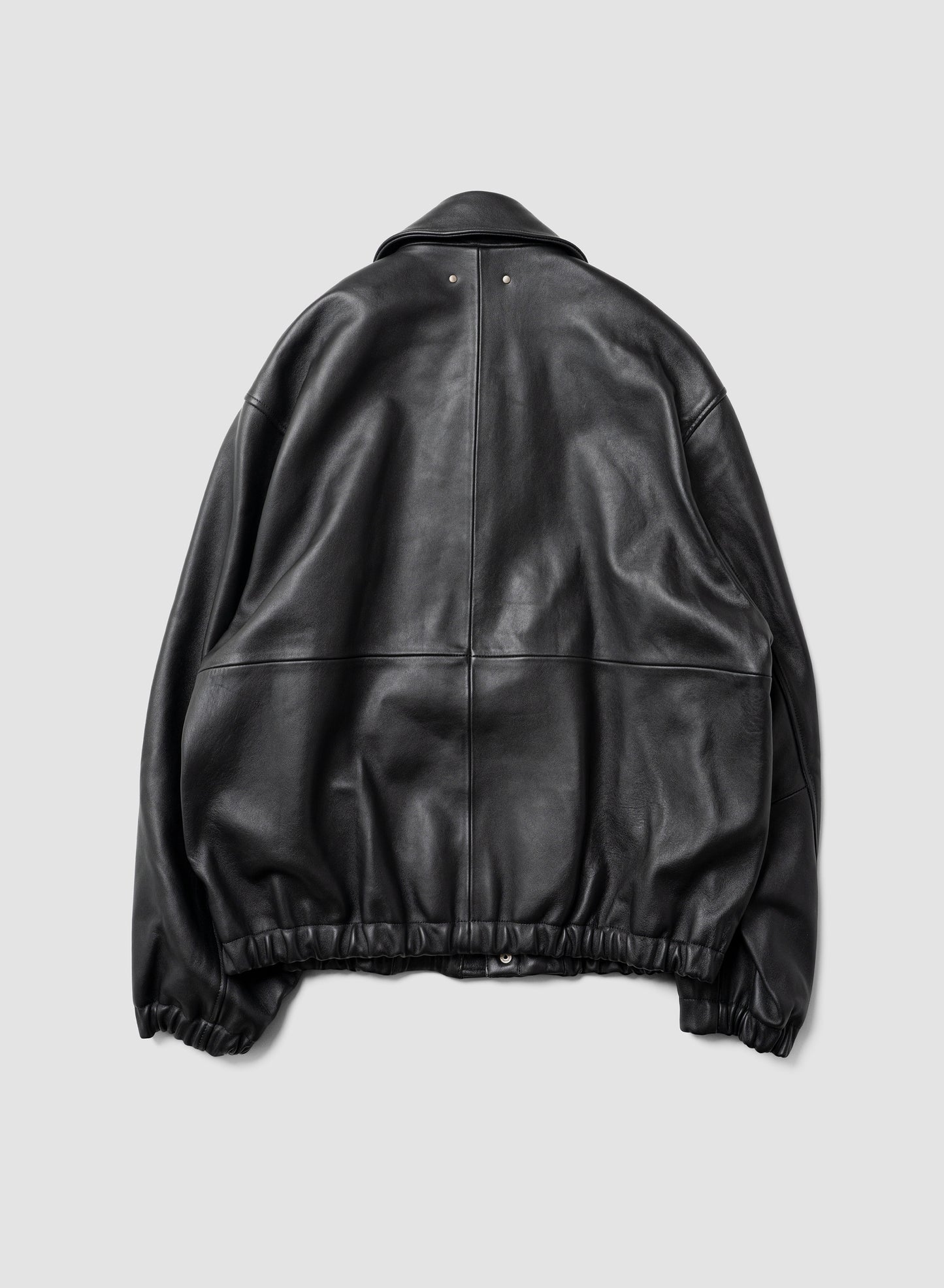ssstein/ SHEEP LEATHER ZIP SHORT JACKET "BLACK"