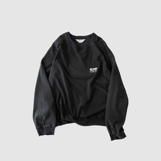 ANCELLM / LIGHT LOOP SWEAT SHIRT "BLACK"