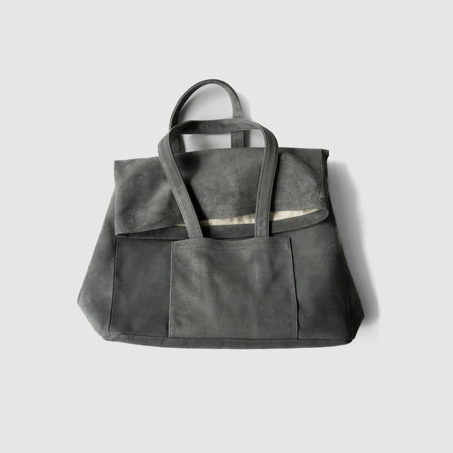 ENCOMING/ ROLLED PAPER TOTE BAG "GREY"