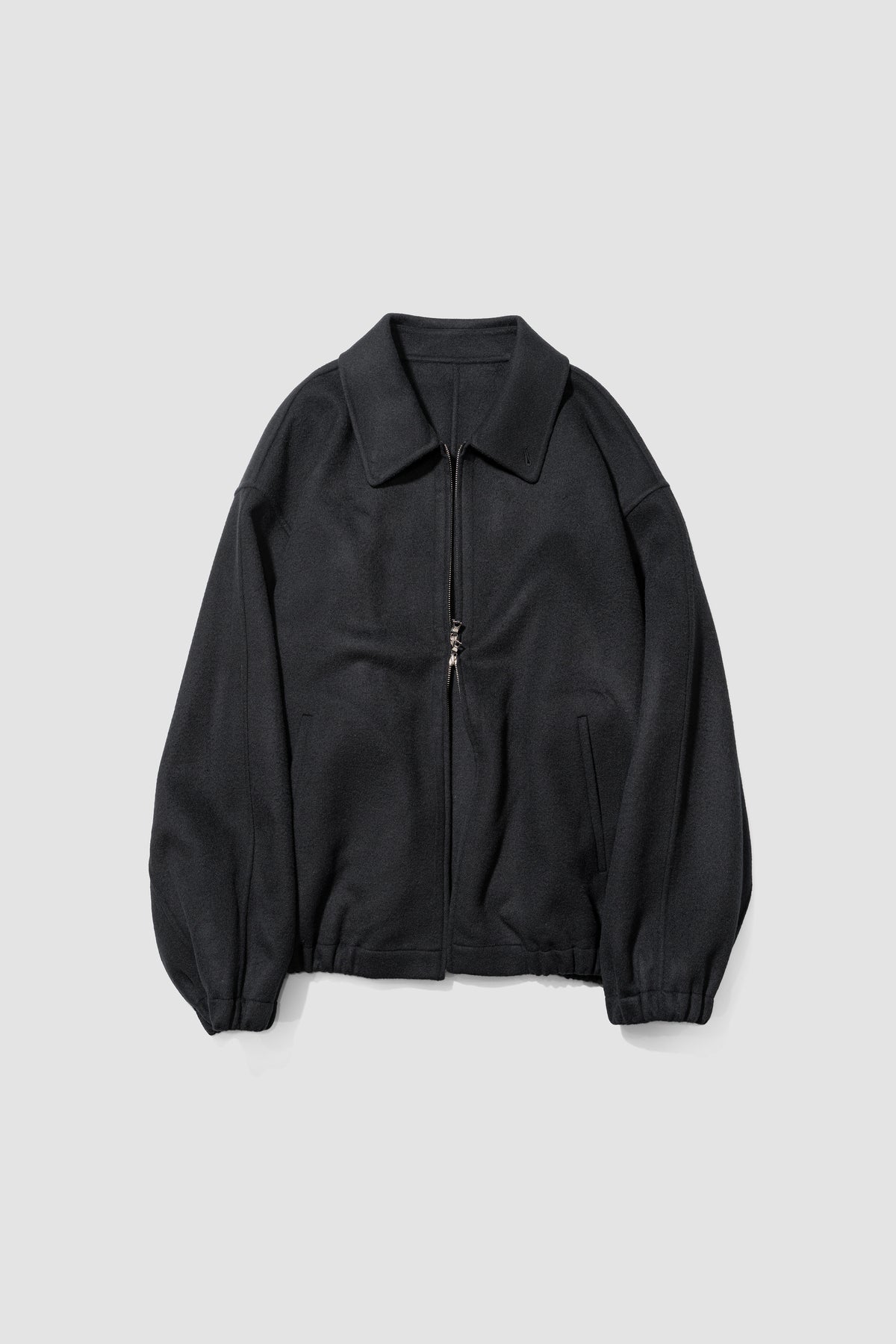 ssstein/ W/CA DOUBLE FACE CLOTH ZIP JACKET "BLACK"