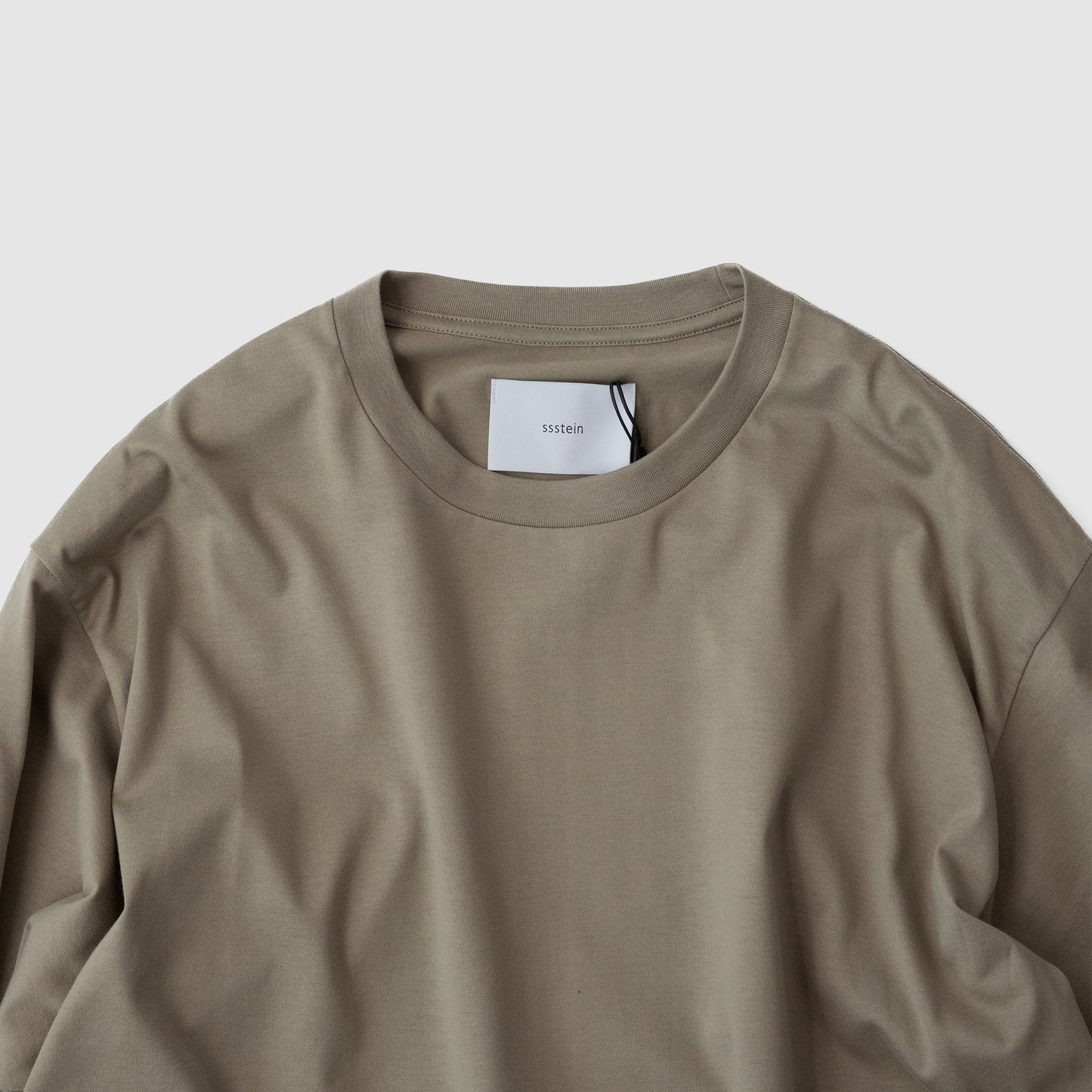 ssstein/ SUVIN COTTON BASIC LS TEE "KHAKI"