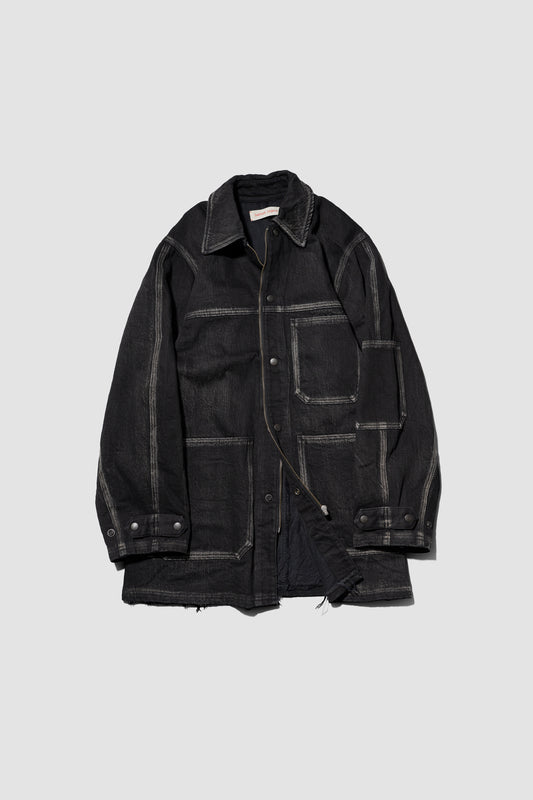 barbell object / denim coverall - ag "aging"