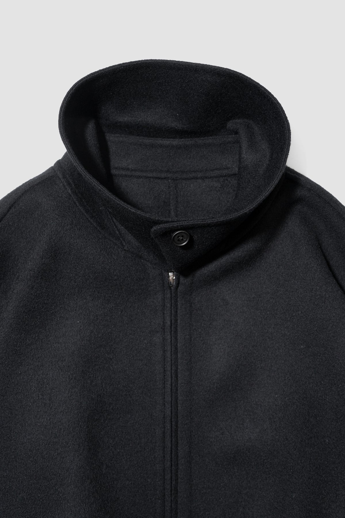 ssstein/ W/CA DOUBLE FACE CLOTH ZIP JACKET "BLACK"