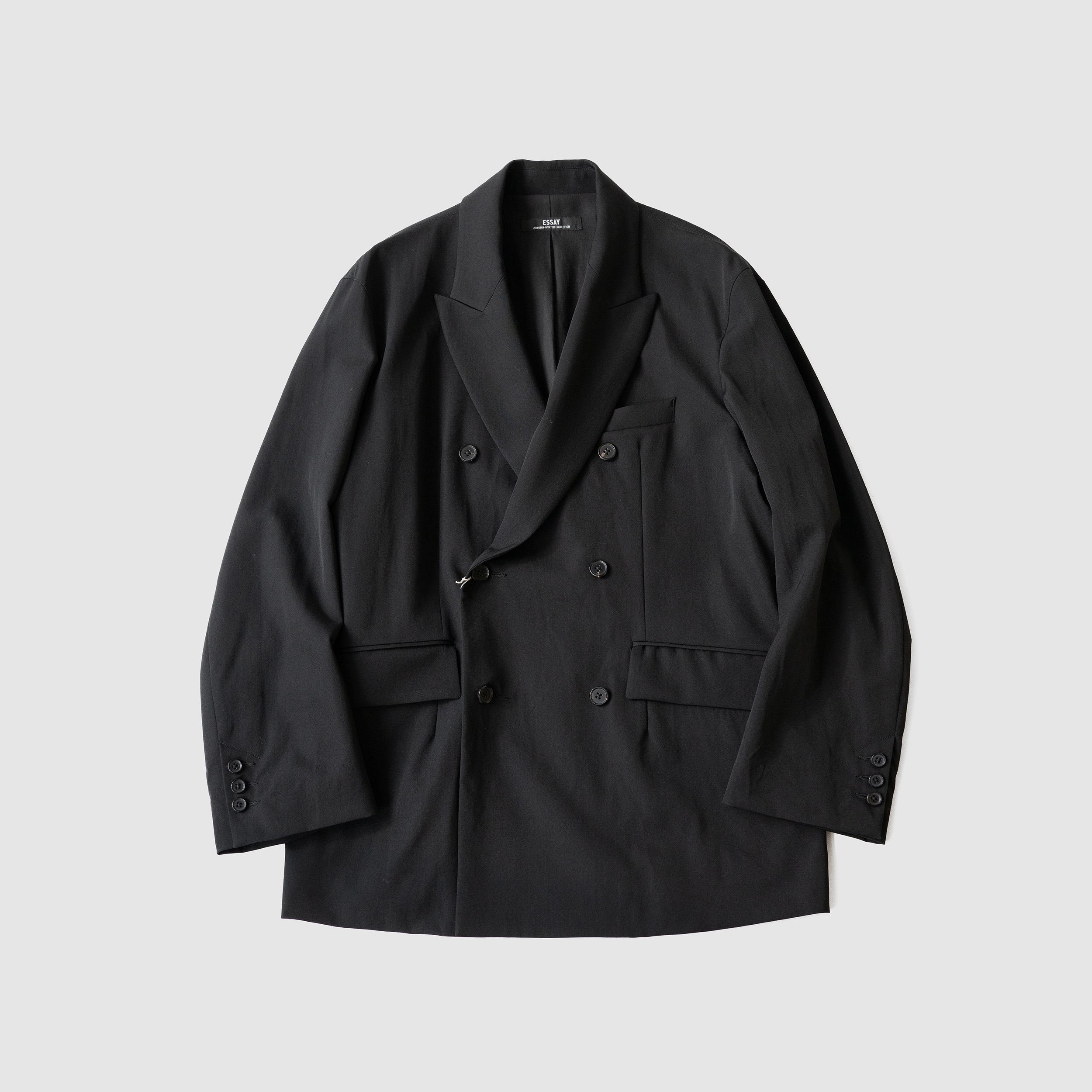 ESSAY(エッセイ)/ WOOL GABARDINE DOUBLE BREASTED JACKET 